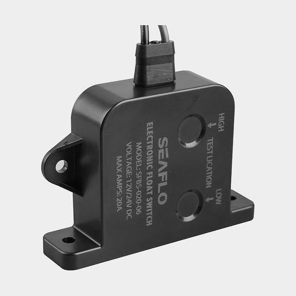 Seaflo Niveauføler til elektrisk bilge pump 12V 20A med kontrolpanel og niveaularm - SejlStrøm