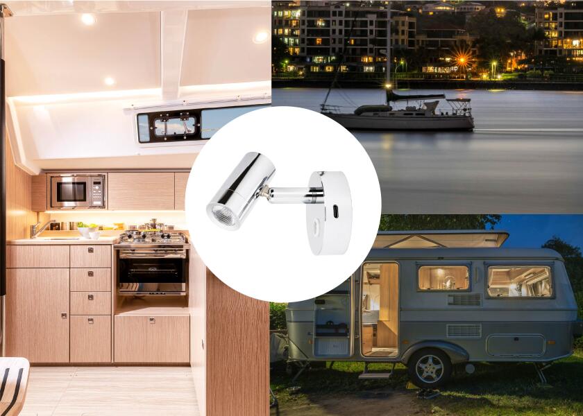 SEATEC LED - læselampe med berøringskontakt og USB - C - opladningsport - SejlStrøm