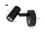 SEATEC LED - læselampe med berøringskontakt og USB - C - opladningsport / sort - SejlStrøm
