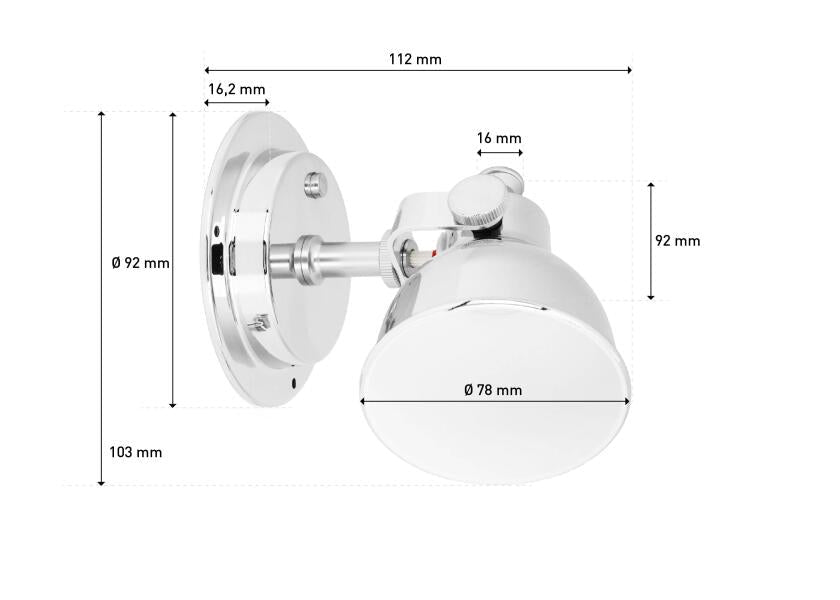 SEATEC LED - læselampe med lysdæmper / aluminium - SejlStrøm