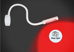 SEATEC LED - læselampe med lysdæmper og USB - C / hvid / varm hvid / rød - SejlStrøm