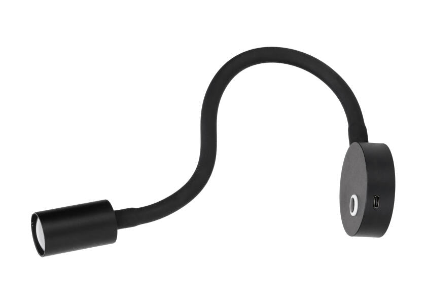 SEATEC LED - læselampe med lysdæmper og USB - C / sort / varm hvid - SejlStrøm