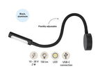 SEATEC LED - læselampe med lysdæmper og USB - C / sort / varm hvid / rød - SejlStrøm