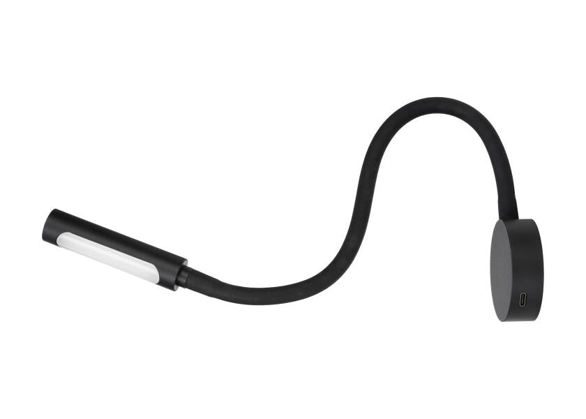 SEATEC LED - læselampe med lysdæmper og USB - C / sort / varm hvid / rød - SejlStrøm