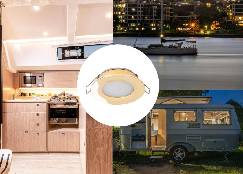 SEATEC LED loftslampe / dæmpbar / guldbelagt - SejlStrøm