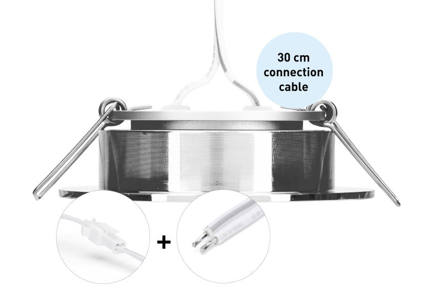 SEATEC LED loftslampe med kontakt / forkromet - SejlStrøm