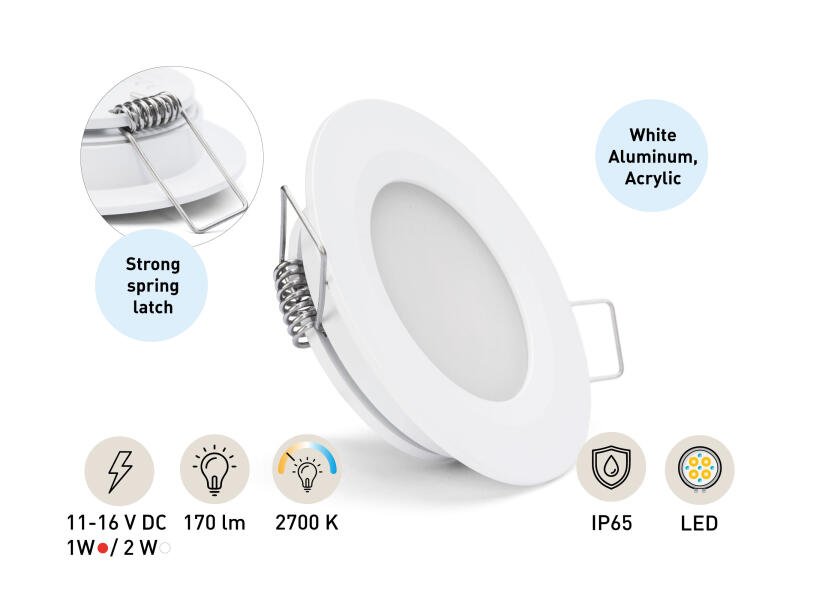 SEATEC LED - panellampe / med berøringsdæmper / hvid - SejlStrøm