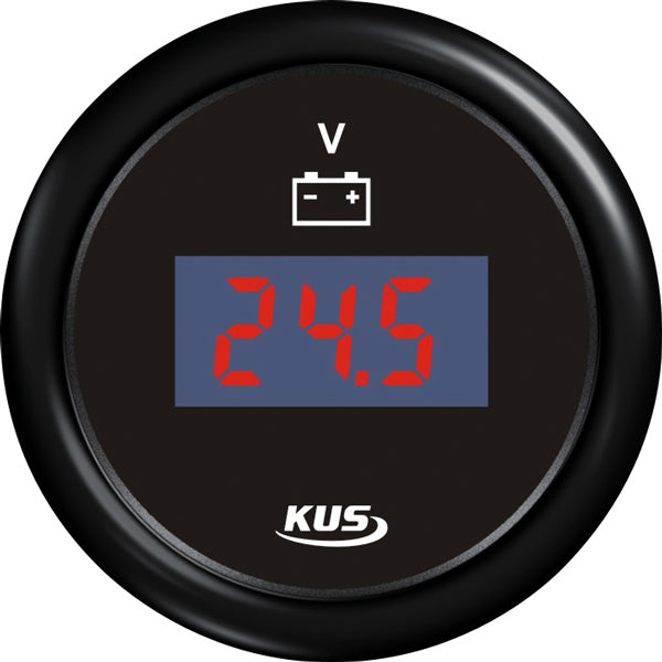 Kus digital voltmeter 9-32v, sort, 12/24V