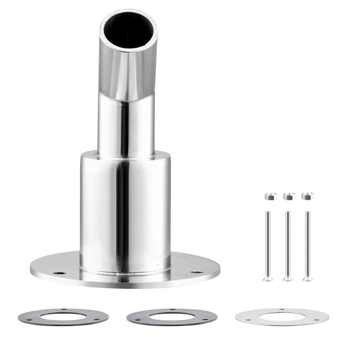 Skroggennemføring med vinkel i 316 Rustfrit Stål – Ø22 mm – Ø24 mm