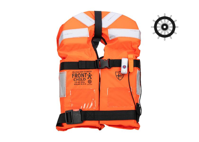 SOLAS - redningsvest i skum til børn med nødlys / 15 - 43 kg - SejlStrøm