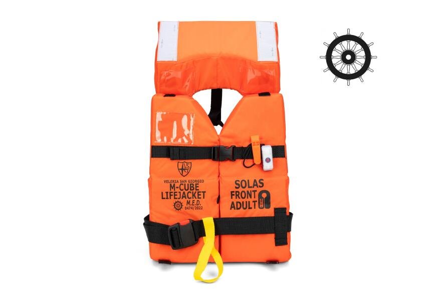 SOLAS - skumredningsvest med nødlys / 40 - 140 kg / sammenklappelig - SejlStrøm
