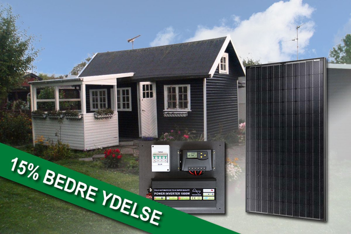 Solcelleanlæg til fritidshus / kolonihavehus – ca. 650–900 Wh daglig produktion (off‑grid) - SejlStrøm