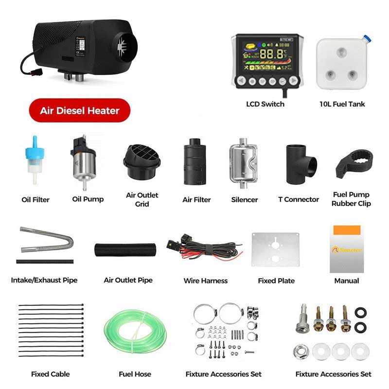 Sunster Dieselfyr – WiFi & Bluetooth (2 eller 8 kW) – 12/24 V