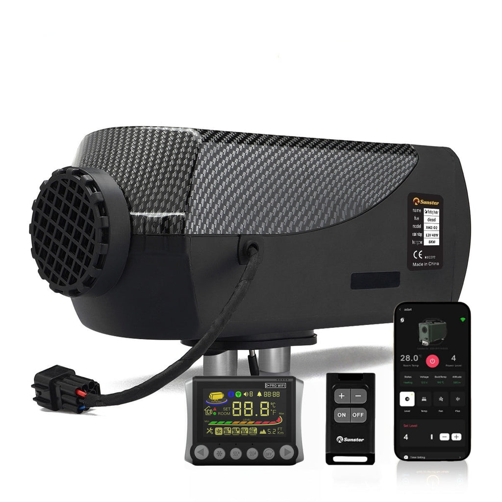 Sunster SH W2 2 kW dieselfyr med WiFi og Bluetooth