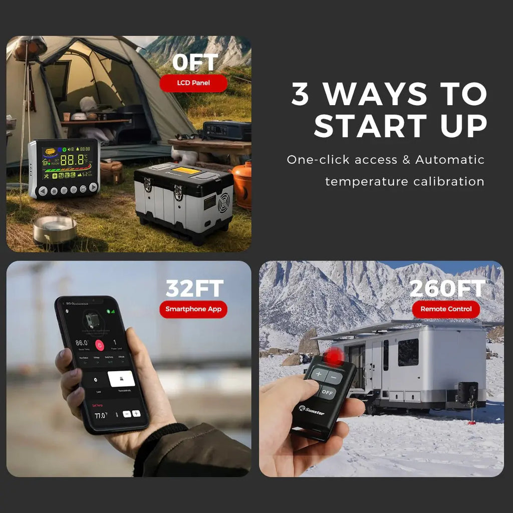 Sunster TB10 8 kW dieselfyr – Toolbox med Bluetooth
