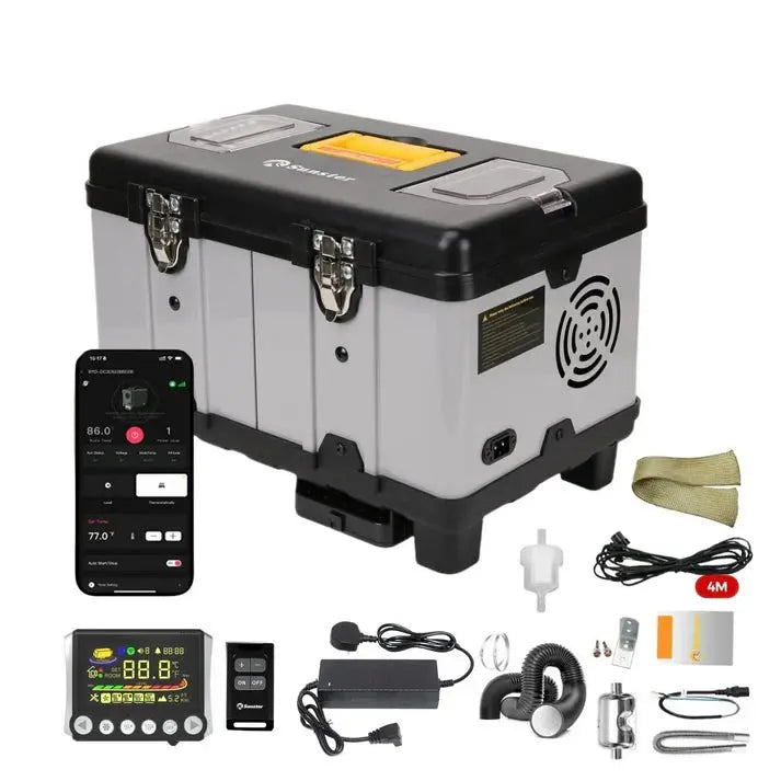 Sunster TB10 8 kW dieselfyr – Toolbox med Bluetooth