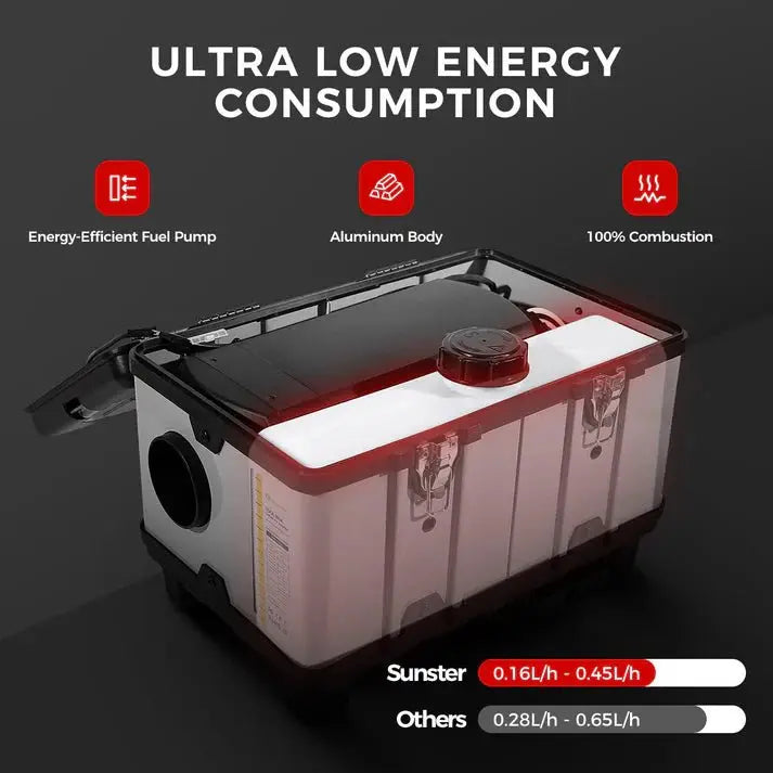 Sunster TB10 8 kW dieselfyr – Toolbox med Bluetooth