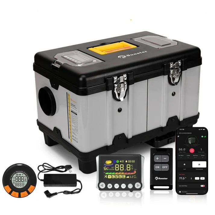 Sunster TB10PRO 8 kW dieselfyr med Bluetooth og CO-overvågning