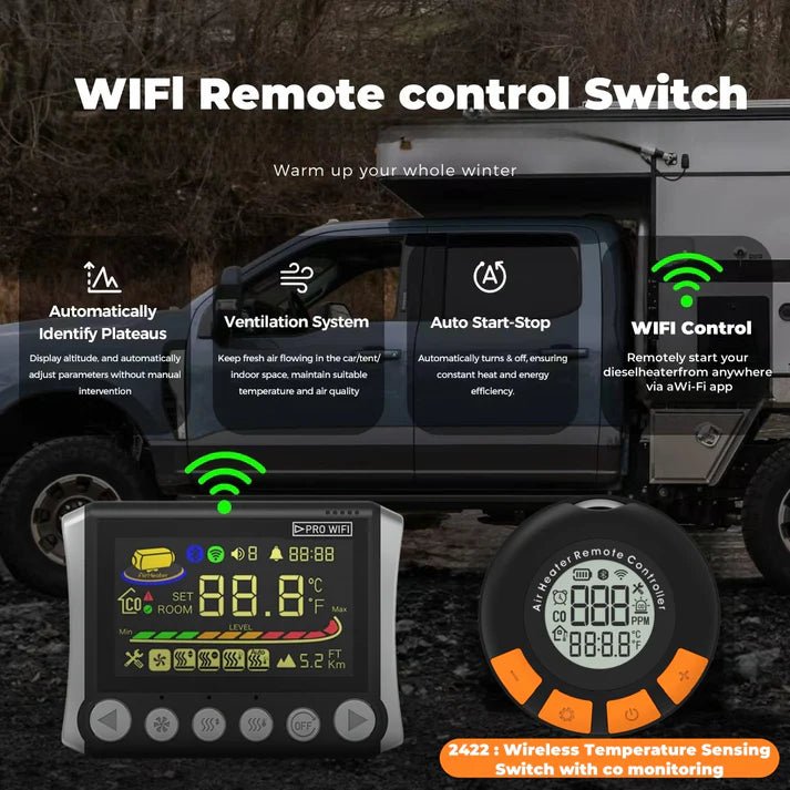 Sunster TB10PRO 8 kW dieselfyr – Toolbox med WiFi og Bluetooth