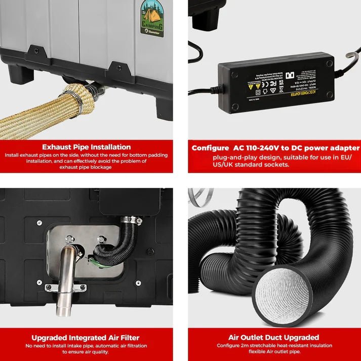 Sunster TB10PRO 8 kW dieselfyr – Toolbox med WiFi og Bluetooth