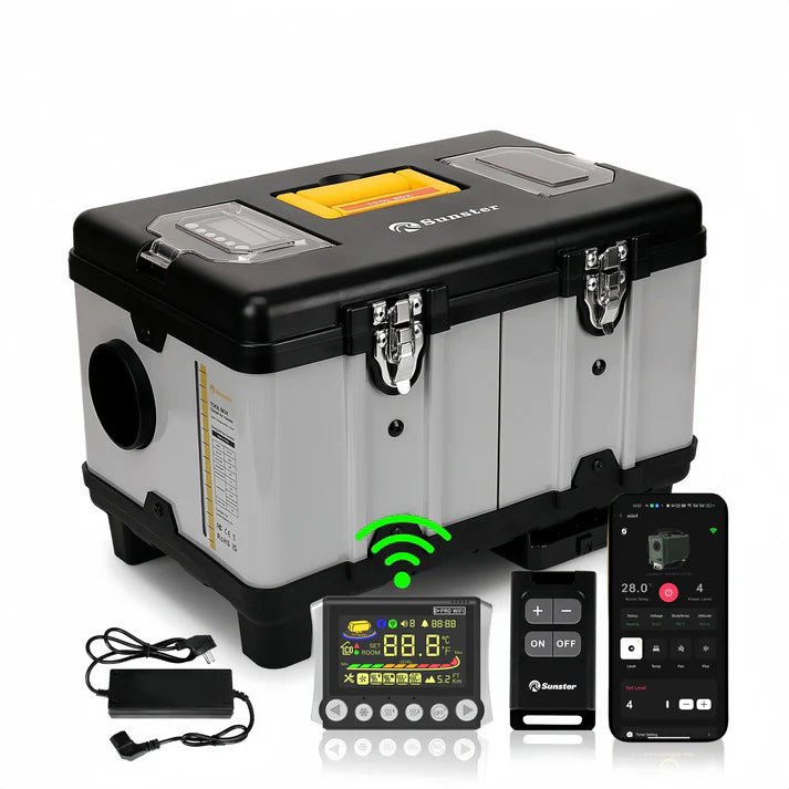 Sunster TB10PRO WiFi Dieselvarmer 8KW – intelligent varme med fuld kontrol - SejlStrøm
