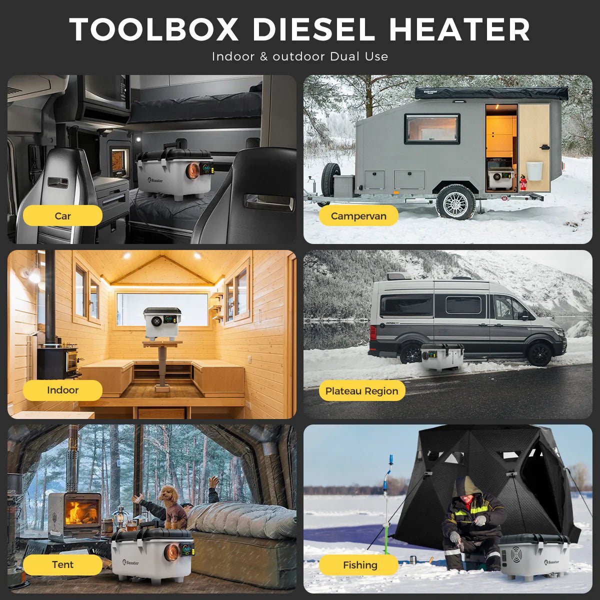 Sunster TB30 8 kW dieselfyr – Toolbox med Bluetooth