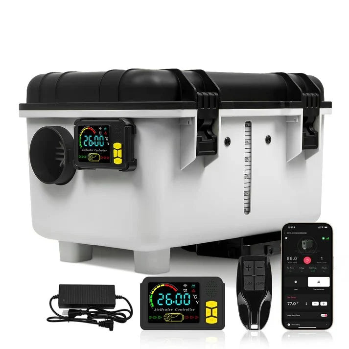 Sunster TB30 Diesel Heater 8KW 12/24V & 110–240V – Kraftfuld dieselvarmer med app‑styring - CamperStrøm