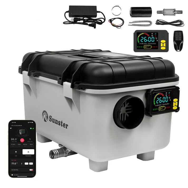 Sunster TB30 8 kW dieselfyr – Toolbox med Bluetooth