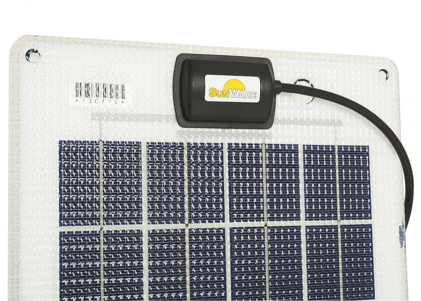SUNWARE Solcellepanel SW - 20144 – 22 W – semi - fleksibelt solpanel 634 x 273 x 5 mm - SejlStrøm