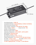 VEVOR IP68 marinebatterilader – 1 bank á 10 A / 12 V – detaljebillede 8