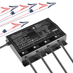VEVOR IP68 marinebatterilader – 4 banke á 10 A / 12 V – officielt VEVOR produktbillede