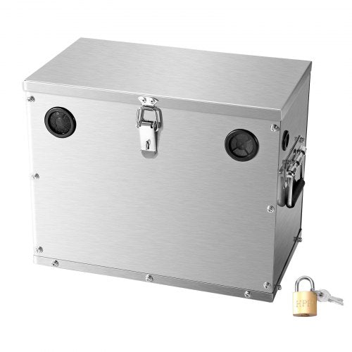 VEVOR batterikasse i rustfrit stål – Group 24/31 med lås – detaljebillede 2