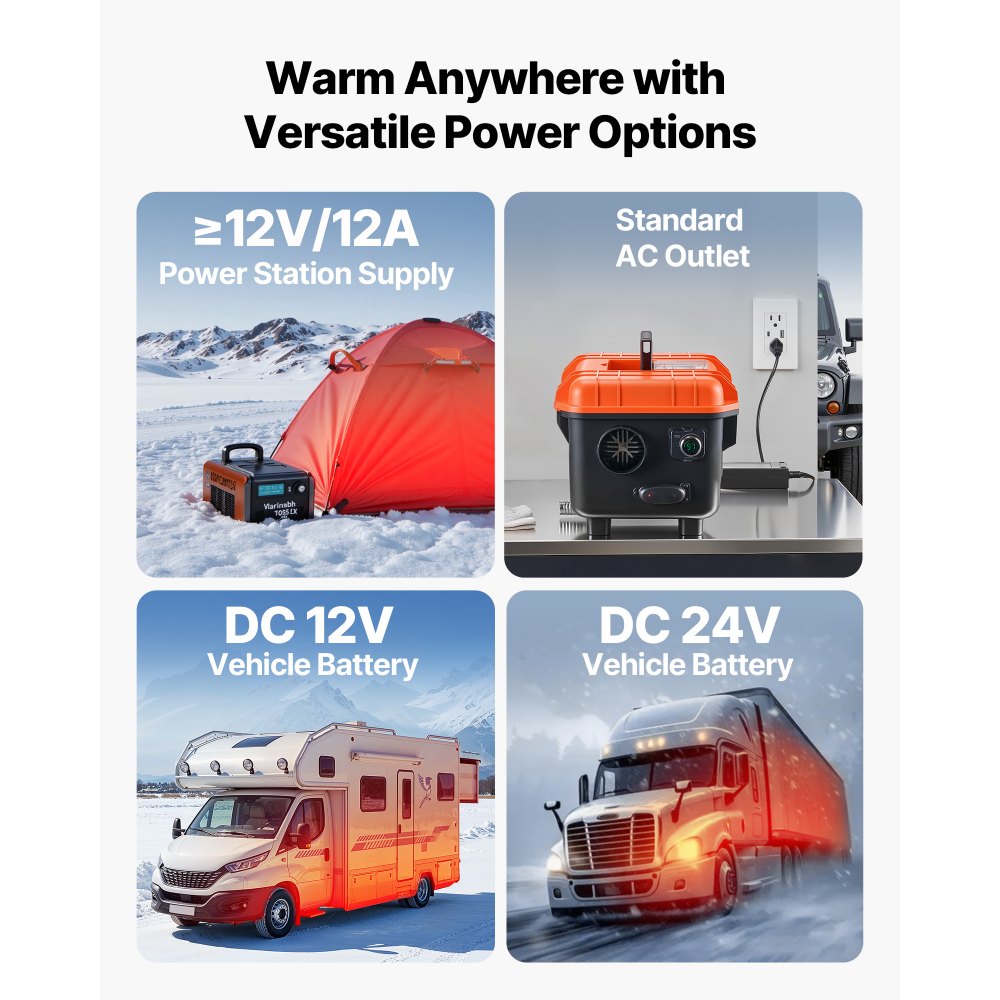VEVOR dieselvarmer 8 kW 12/24 V – alt-i-én med 4 l tank – billede 5