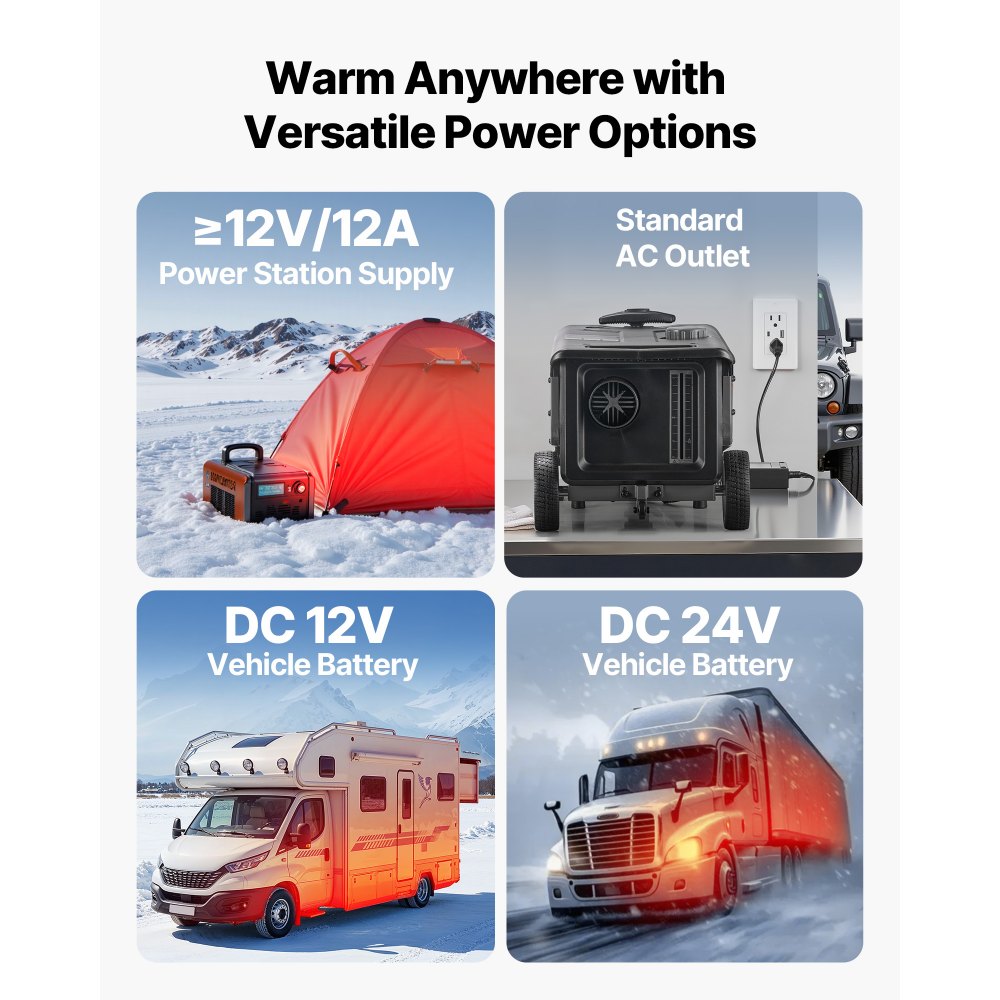 VEVOR dieselvarmer 8 kW 12/24 V – trolley med 5 l tank og Bluetooth – billede 7