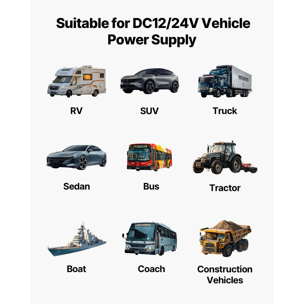 VEVOR dieselvarmer 8 kW 12/24 V – alt-i-én med 5 l tank og LCD – billede 6