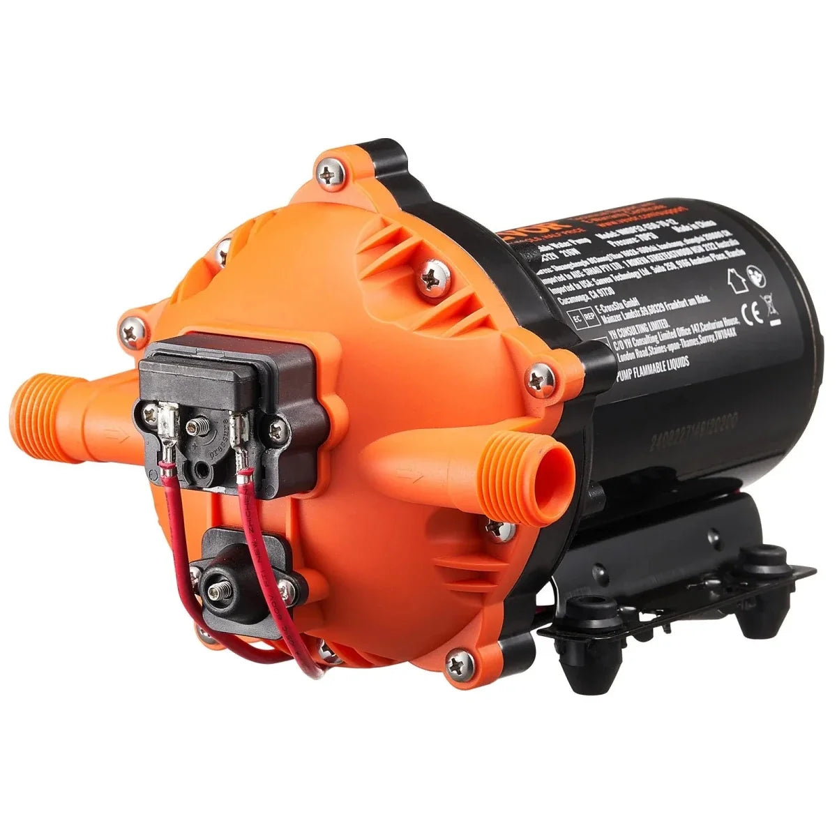 VEVOR 12 V membran vandpumpe – 18,93 L/min med automatisk trykafbryder, 40 - 100 PSI - CamperStrøm