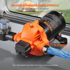 VEVOR 12 V membran vandpumpe – 18,93 L/min med automatisk trykafbryder, 40 - 100 PSI - SejlStrøm