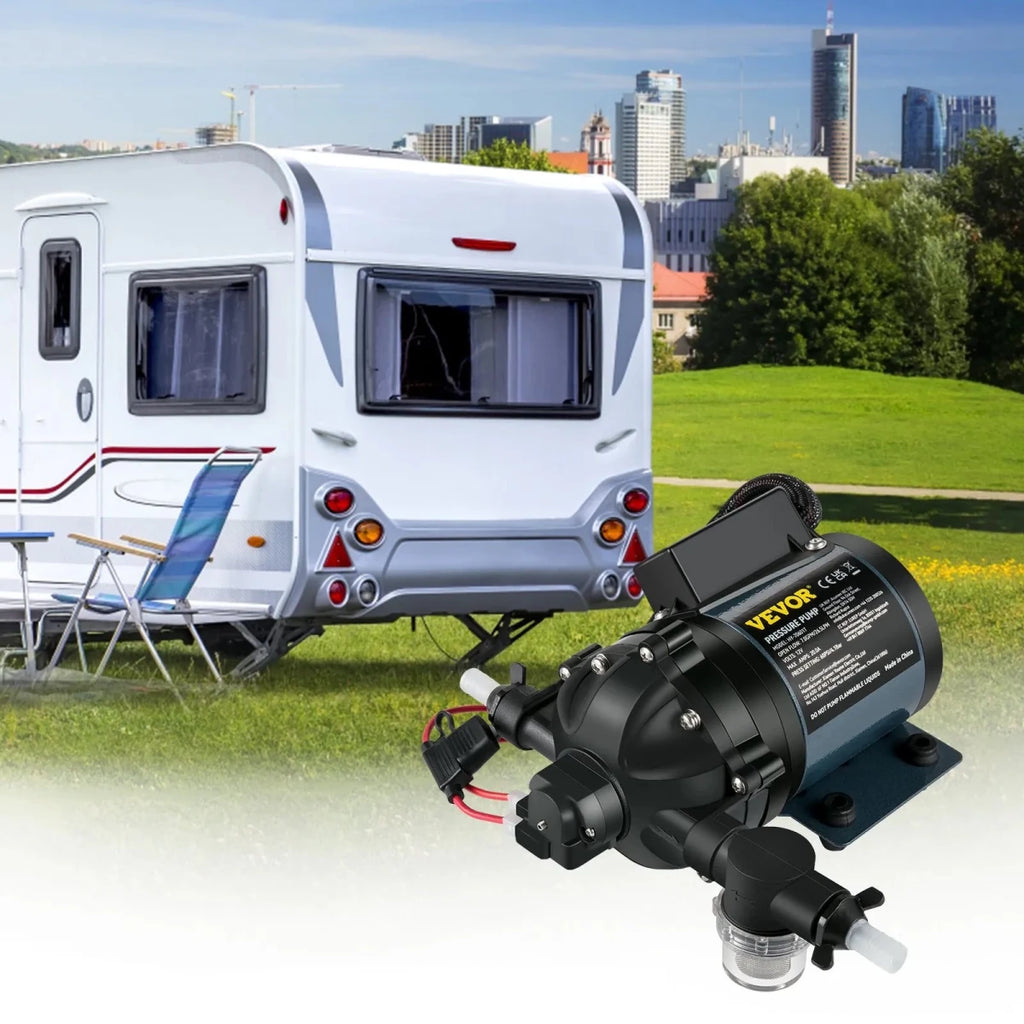 VEVOR 12 V Washdown Vandpumpe – 7 GPM / 26 L/min – 60 PSI Selvansugende Trykpumpe til RV, Marine & Camping - SejlStrøm