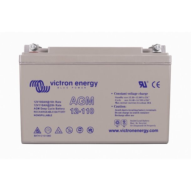 Victron 12V/110Ah AGM Deep Cycle Batteri (M8) - SejlStrøm