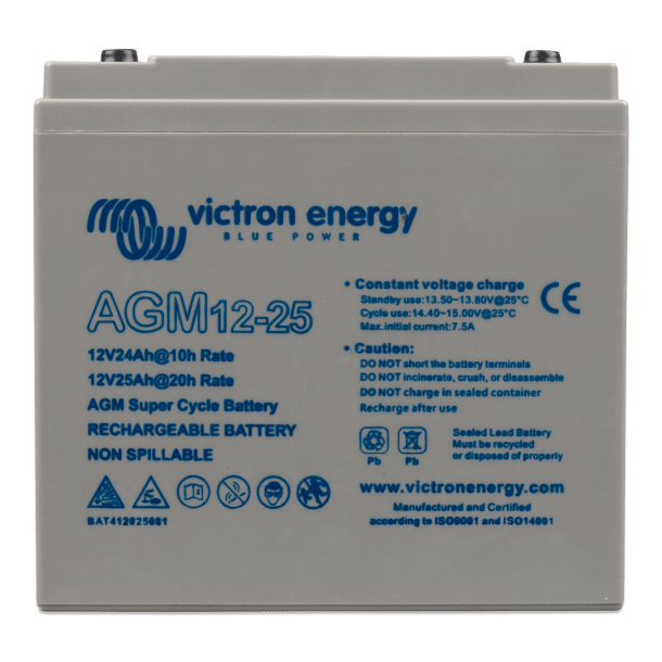 Victron 12V/25Ah AGM Super Cycle Batteri (M5) - SejlStrøm