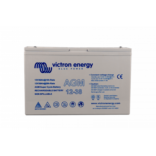 Victron 12V/38Ah AGM Super Cycle Batteri (M5) - SejlStrøm