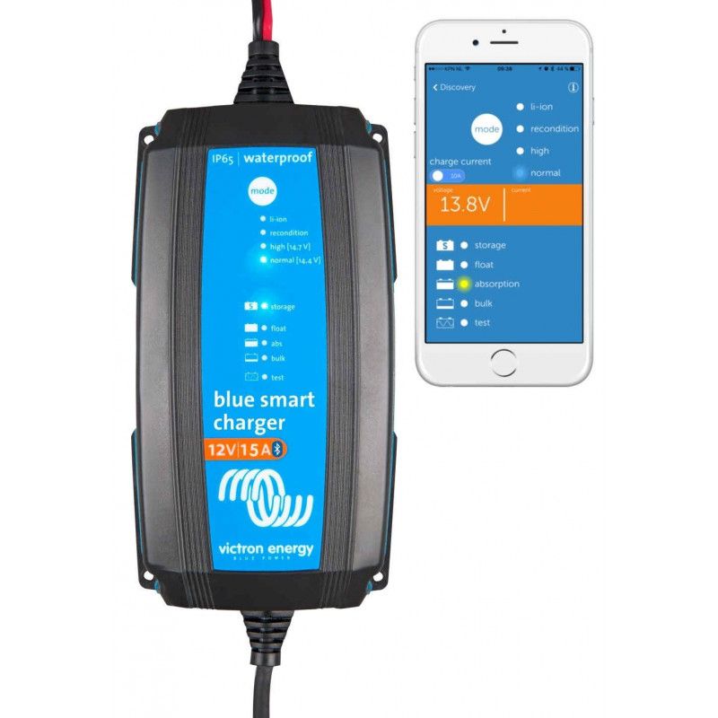 Victron Blue Smart IP65 Charger 12/15 + DC connector - CamperStrøm