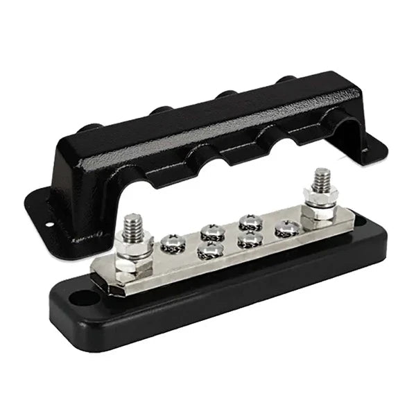 Victron Busbar 250A 2P med 6 skruer + cover - SejlStrøm