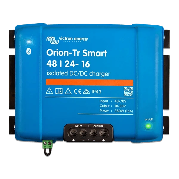 Victron Orion‑Tr Smart DC‑DC Charger – 48 V → 24 V, 16 A (380 W, Galvanisk Isoleret) - CamperStrøm