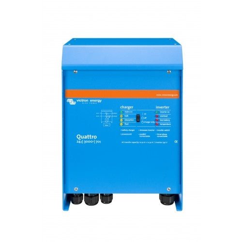 Victron Quattro 24/3000/70 - 50/50 – 24 V Inverter & Batterioplader (3000 VA, 70 A) - CamperStrøm