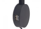 VOLOS LED - læselampe med 2 USB - opladningsporte / sort - SejlStrøm