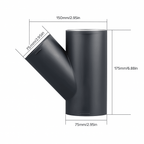 Y - stykke med Sideudgang – Varmluft Fordeling (Ø60 mm & Ø75 mm) - SejlStrøm