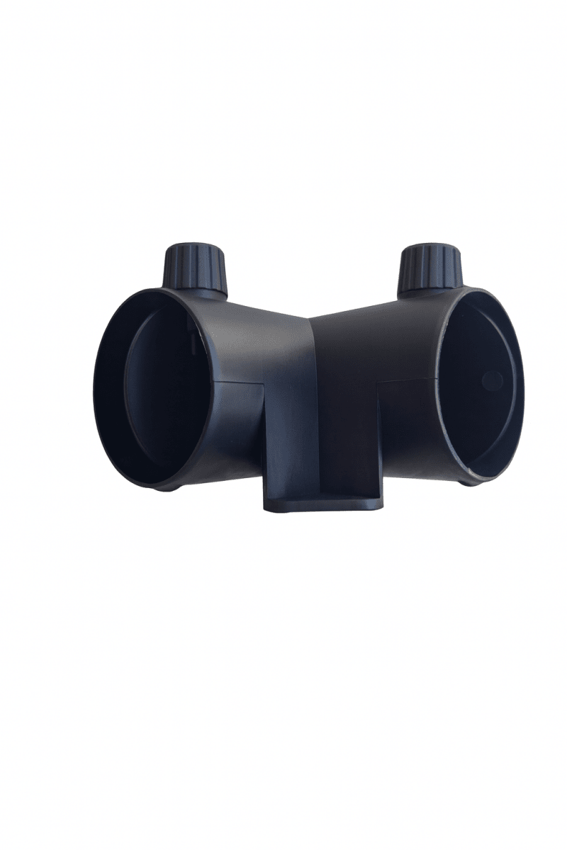 Y‑stykke med lukbar spjæld Ø60/Ø75 mm – Luftfordeler & Justérbar Luftkontrol - CamperStrøm