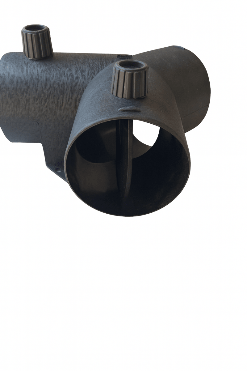 Y‑stykke med lukbar spjæld Ø60/Ø75 mm – Luftfordeler & Justérbar Luftkontrol